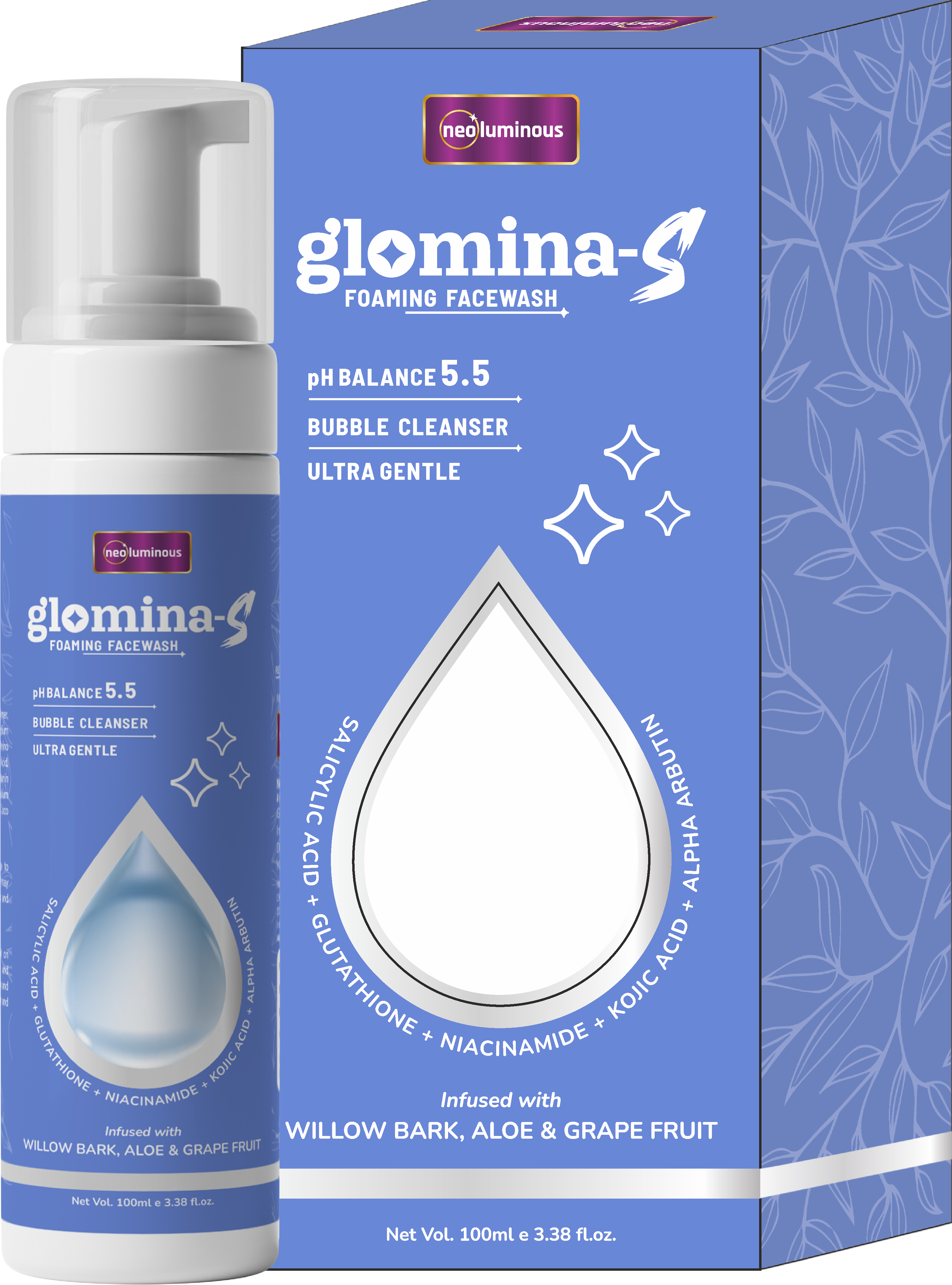 GLOMINA-S Foaming Facewash